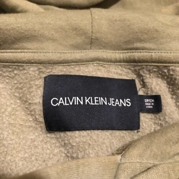 Calvin Klein Green Tie Dye Crop Hoodie Size Small - Picture 5 of 6